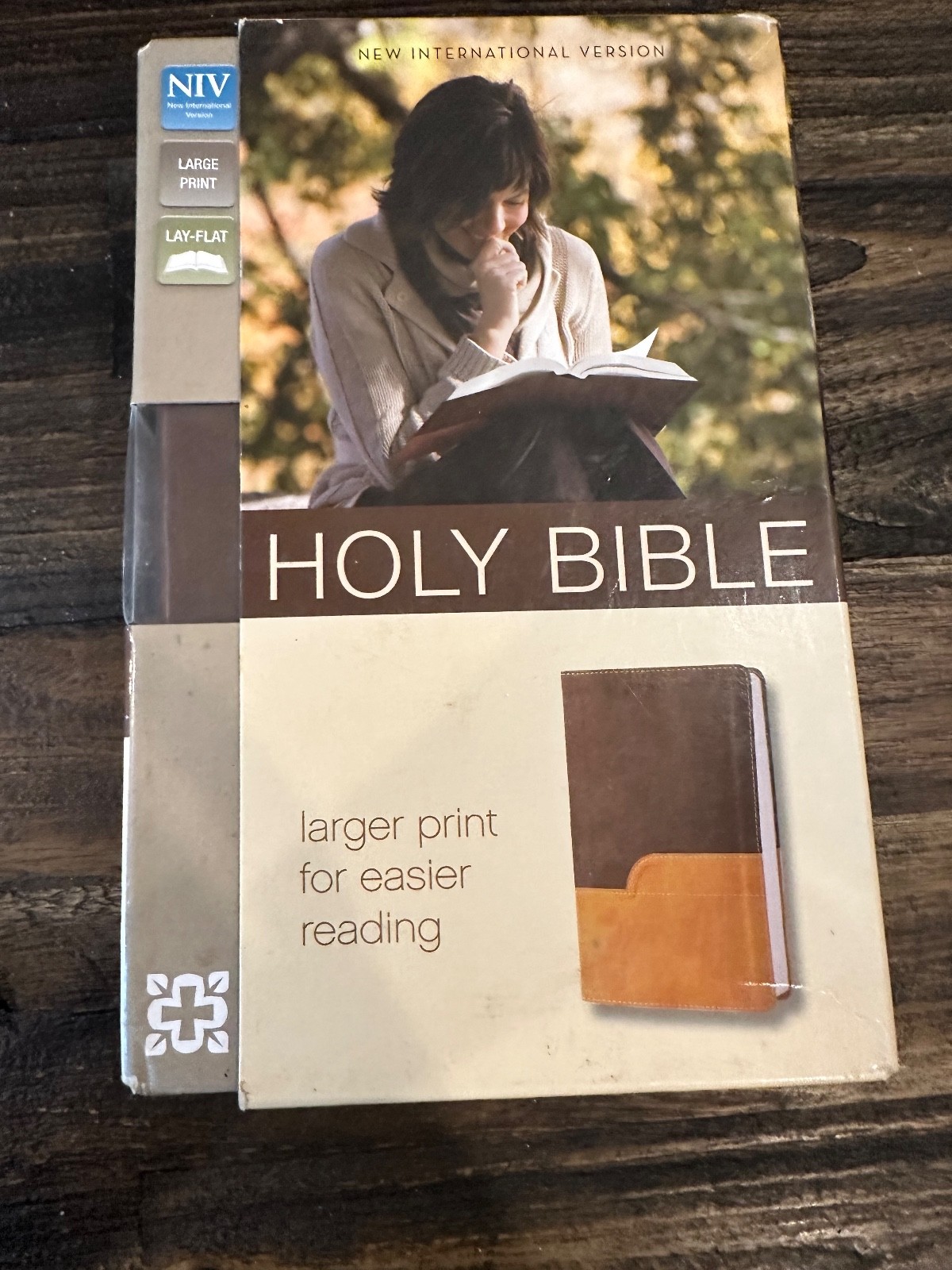 NIV Bible Large Print Italian DuoTone Zondervan in Box