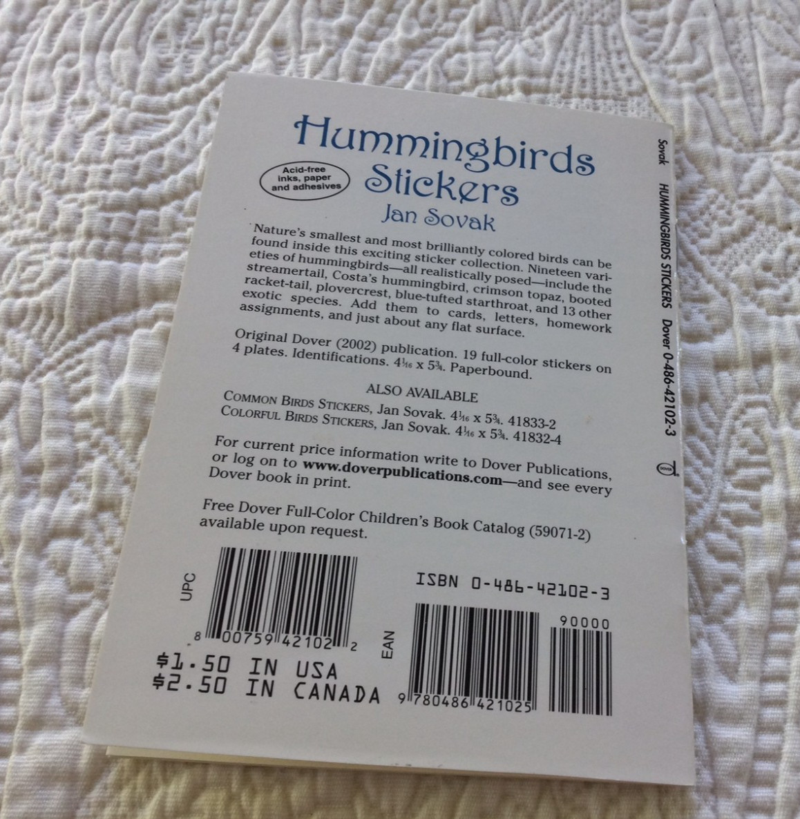 Hummingbirds Stickers ~ Jan Sovak