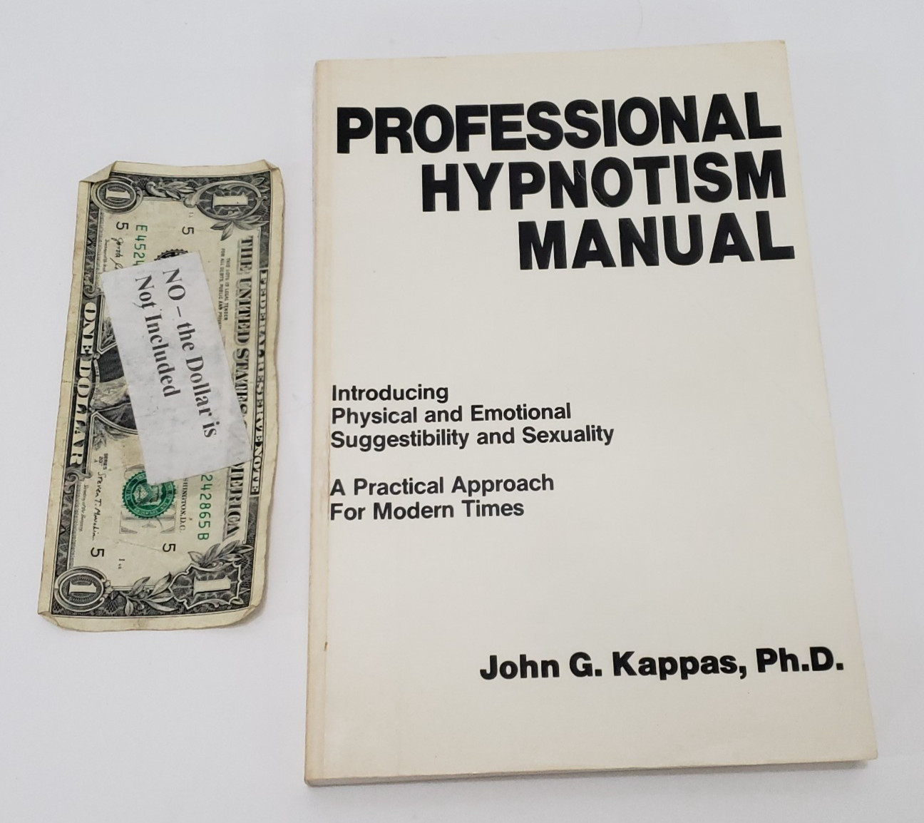 Professional Hypnotism Manual by John G. Kappas 1987 Suggestibility & Sexuality