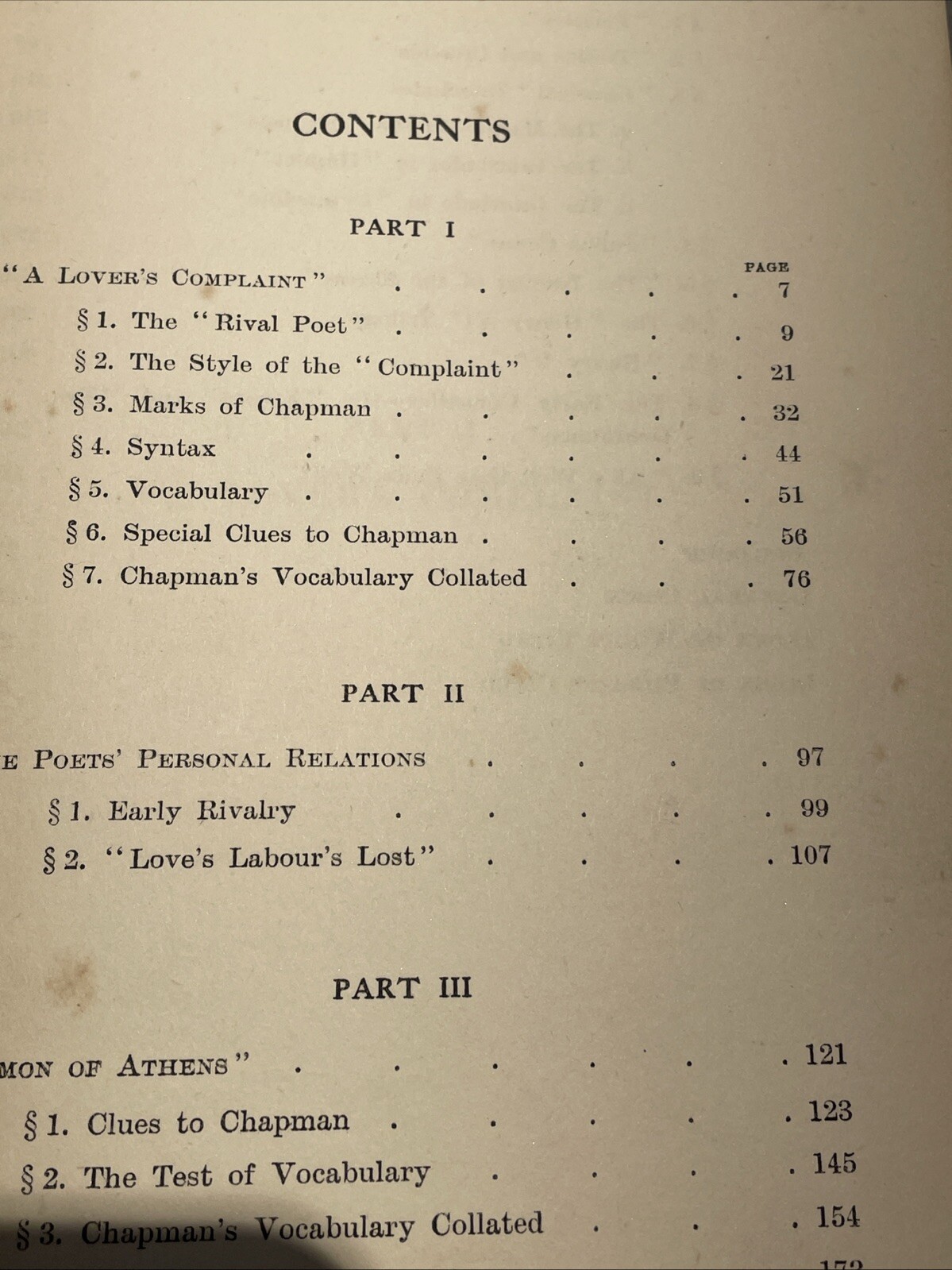 SHAKESPEARE AND CHAPMAN: A THESIS OF CHAPMAN’S By J. M. Robertson Scare 1917 HB