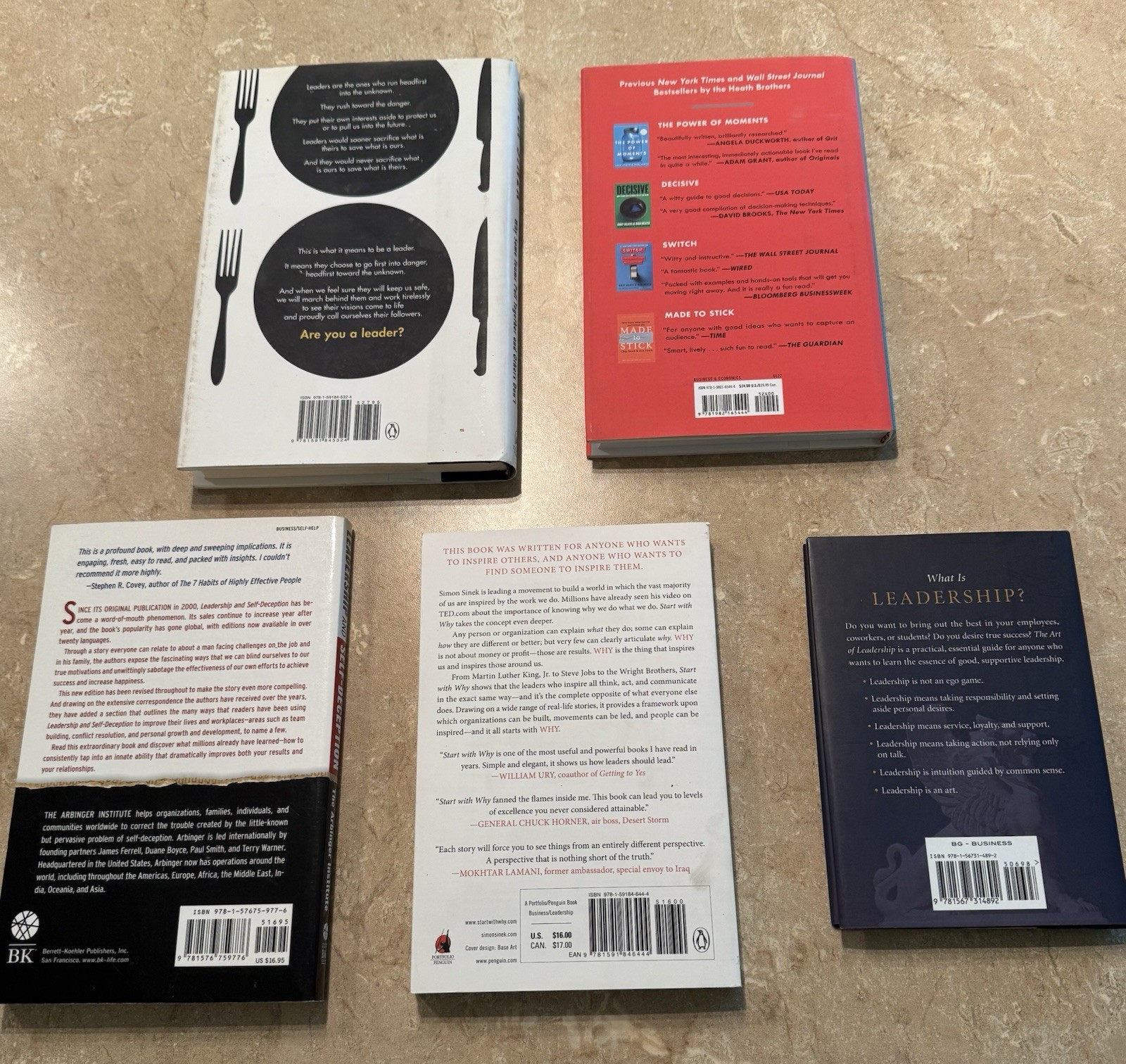 Leadership Books Simon Sinek Start with Why Leaders Eat Last + 3 More Books