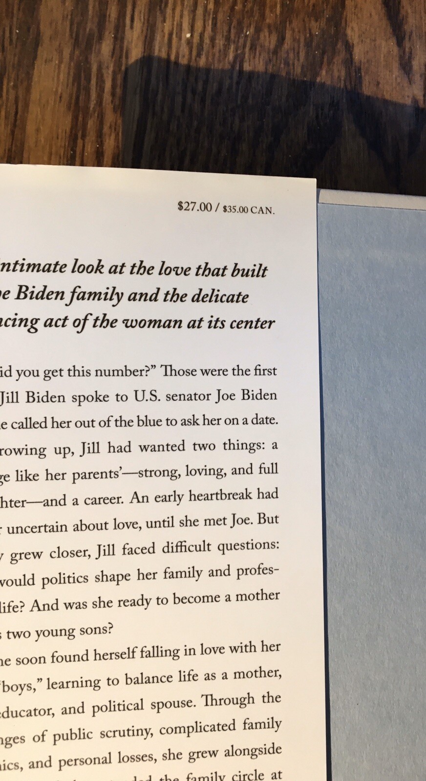 WHERE THE LIGHT ENTERS by Jill Biden 2019 FIRST EDITION HCDJ WONDERFUL MEMOIR