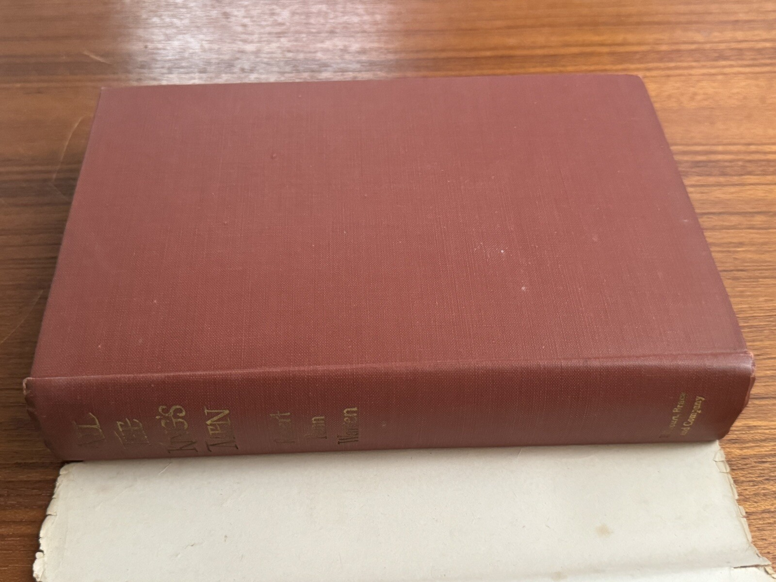 All the Kings Men by Robert Penn Warren 1946 Harcourt Brace and Company HC DJ