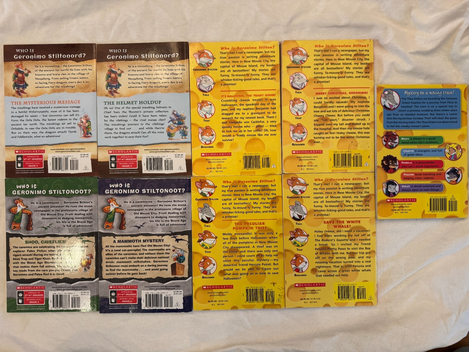 Geronimo Stilton & Thea Stilton Book Lot 9 Books Good Condition Scholastic