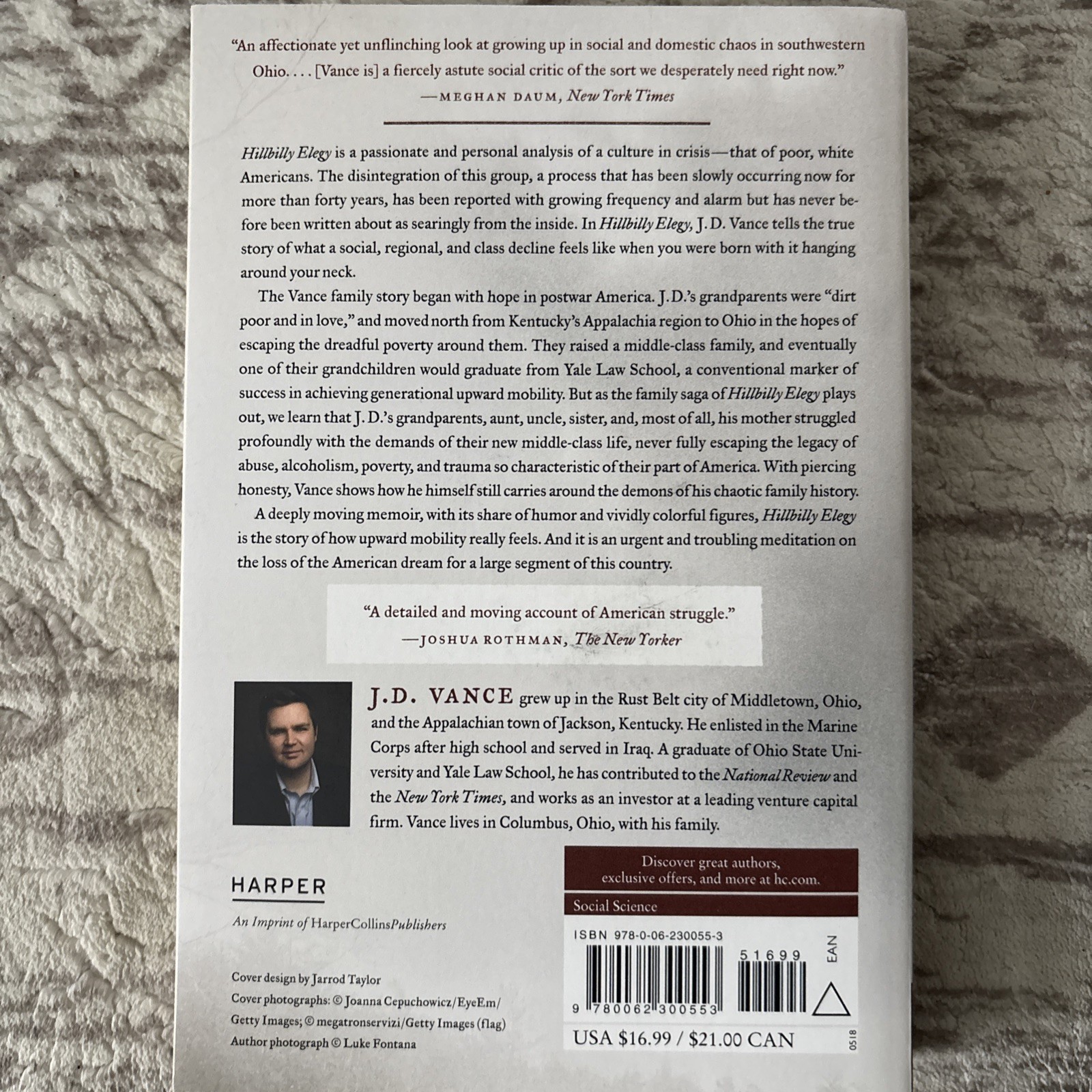 Hillbilly Elegy : A Memoir of a Family and Culture in Crisis by J. D. Vance…