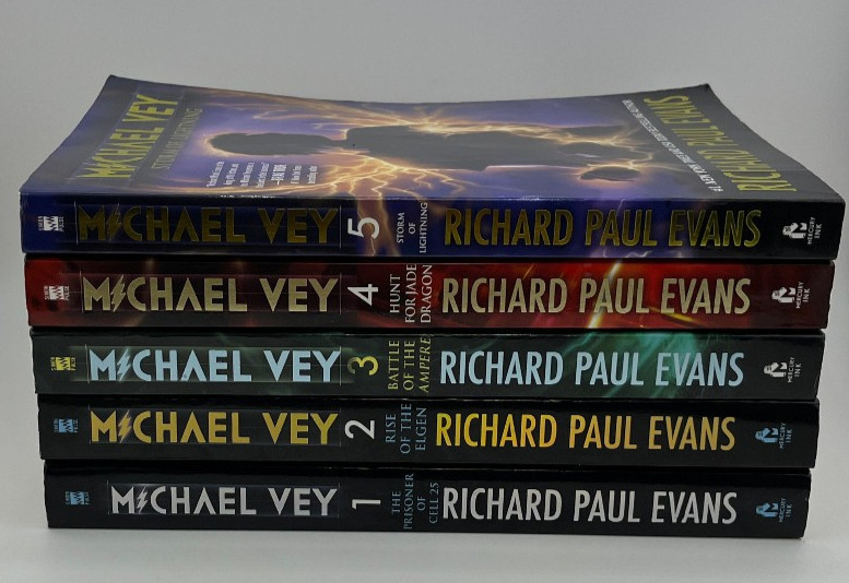 Michael Vey Books #1 2 3 Boxed Paperback Set Plus #4 & 5 by Richard Paul Evans