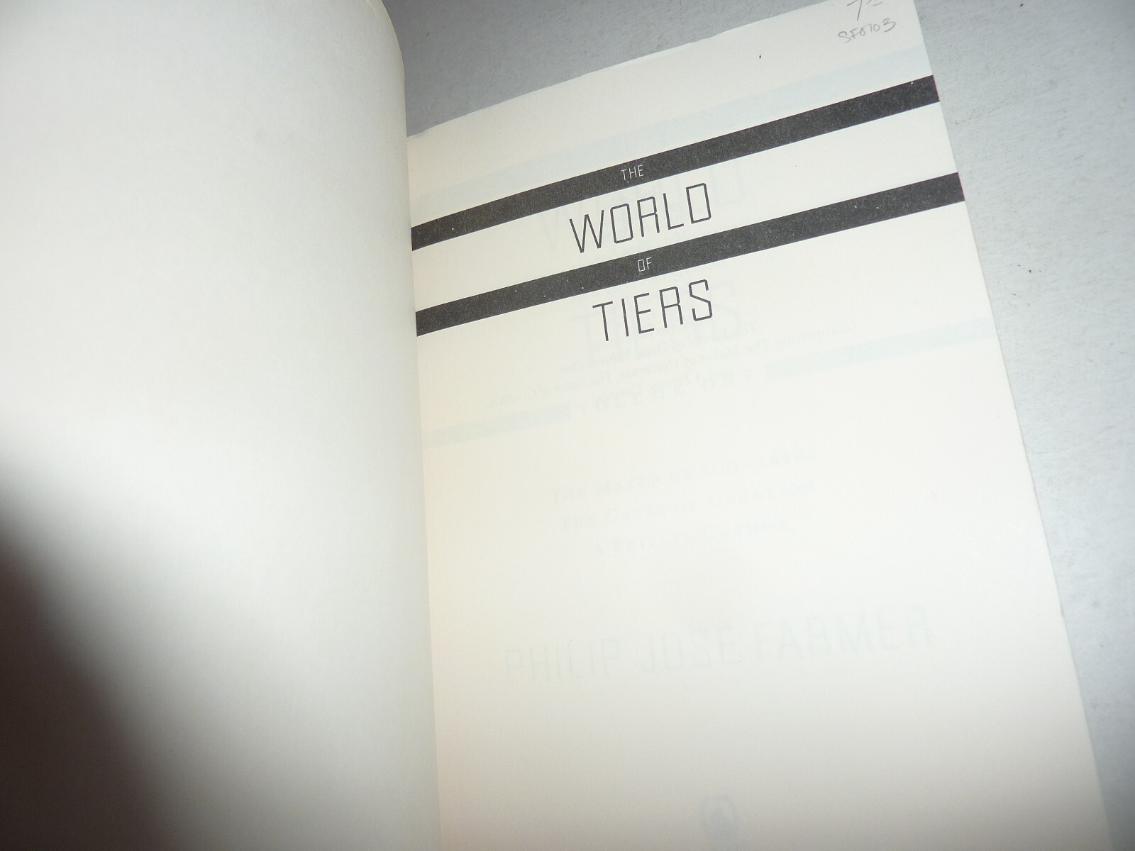The World of Tiers by Philip Jose Farmer TOR TPB 1996 1st Edition Science Fict