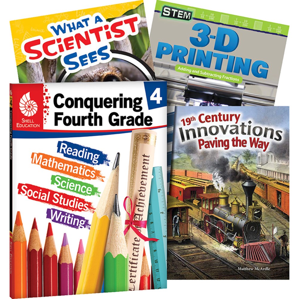 SHELL EDUCATION SEP100712 Conquering Fourth Grade 4-Book Set