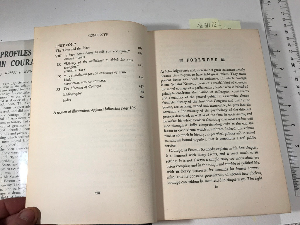 John F Kennedy 1955 1956 Profiles in Courage * Nice First Edition HbDj (later)