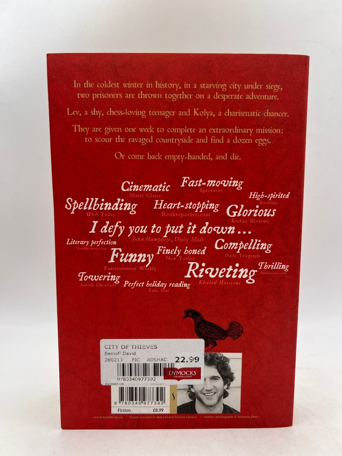 David Benioff City of Thieves Paperback Book Sceptre 2009 Edition English