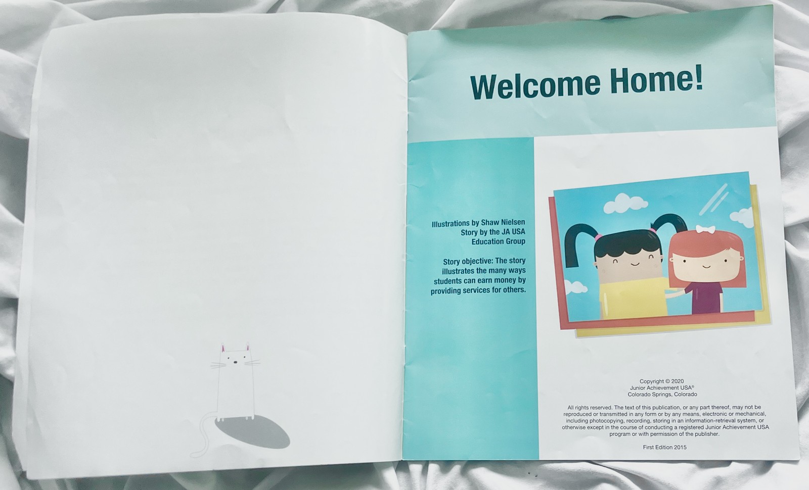 🟠Welcome Home Junior Achievement Chapbook Picture Book Illustr Business Age 4-8