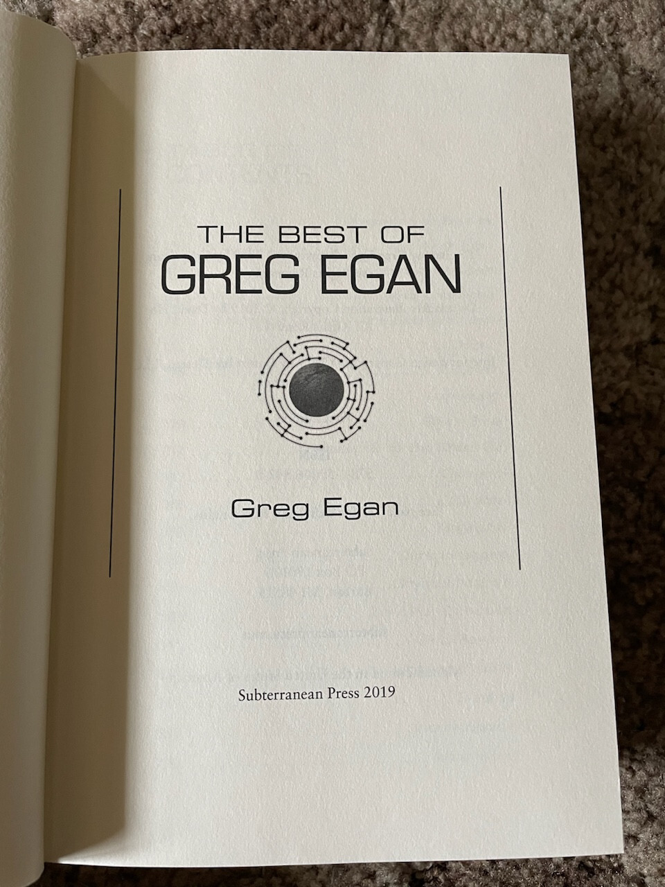 THE BEST OF GREG EGAN 1st ed 1000 copy NUMBERED Subterranean Press HC nr fine OP