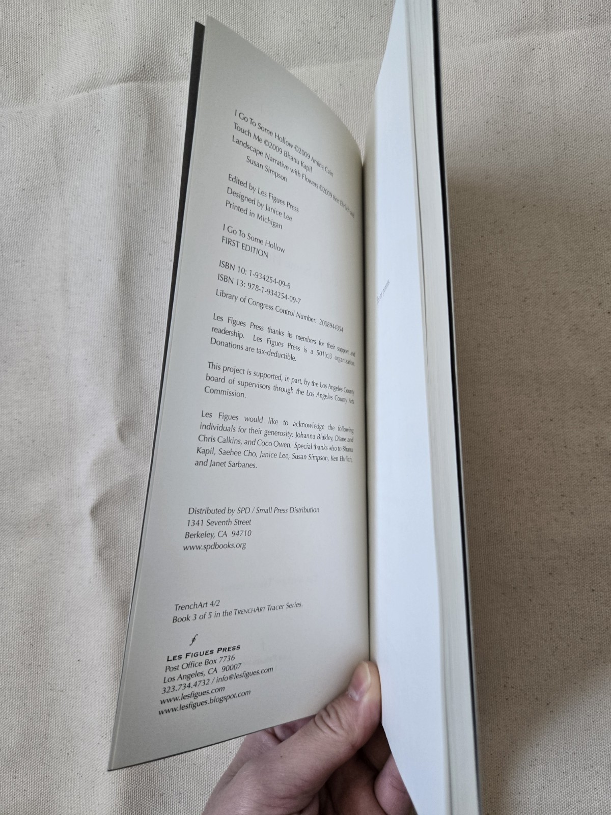 I Go To Some Hollow by Amina Cain, Trade Paperback 2009 Les Figues Press Fiction
