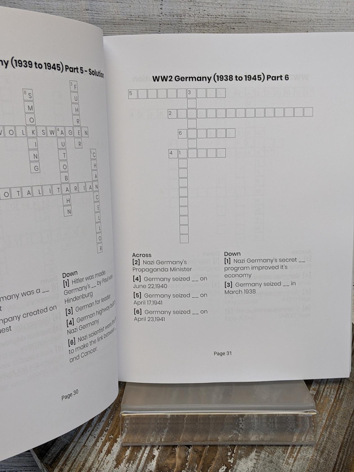 WW2 Crossword Puzzles For Adults by Outdoor Words Publications