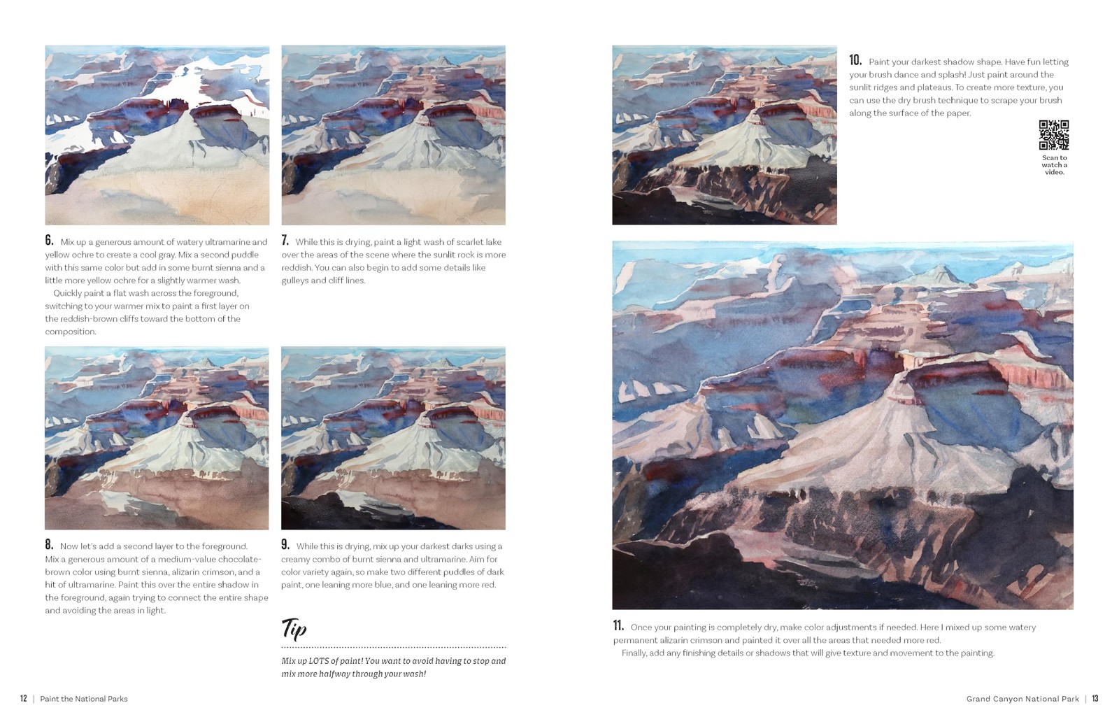 Paint the National Parks: A Watercolor Journey – Includes traceable…