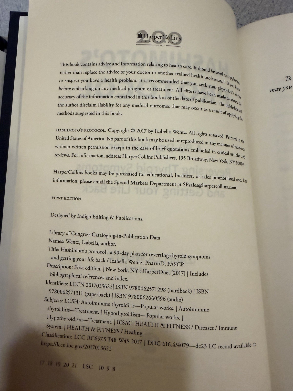 HASHIMOTO’ S PROTOCOL by Izabella Wentz New York Times Best Seller free shipping