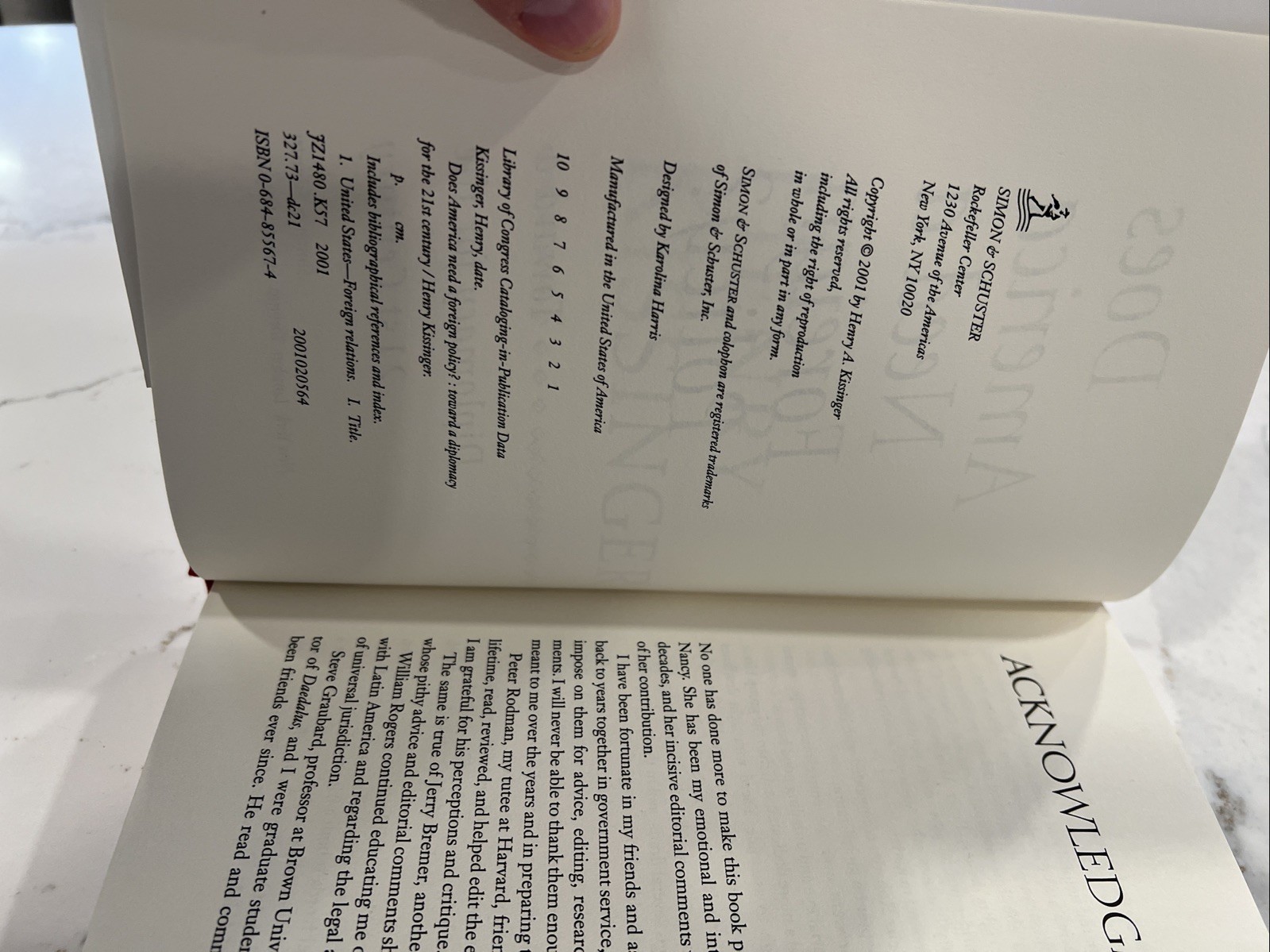 Henry Kissinger: Does America Need a Foreign Policy? – Signed First Edition?