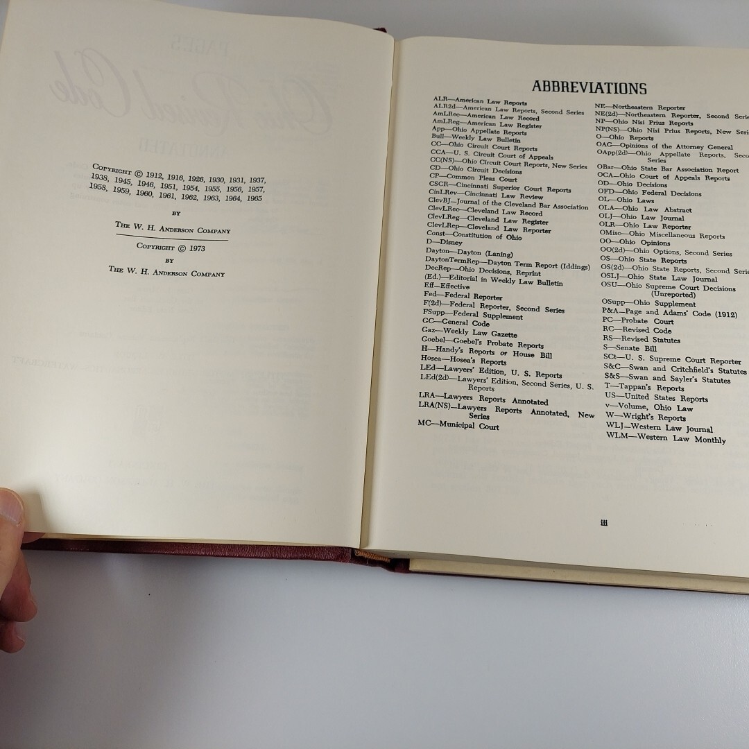 Page’s Ohio Revised Code Annotated Title 43 Liquor & 45 Motor, 1973 & 1981 Supp