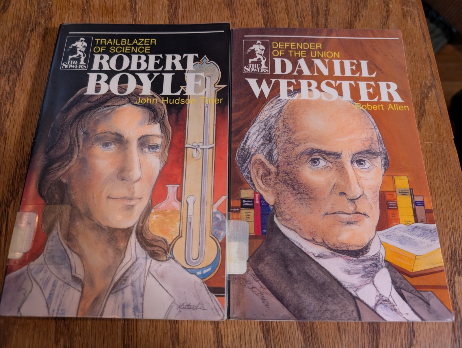 2 Books Daniel Webster & Robert Boyle