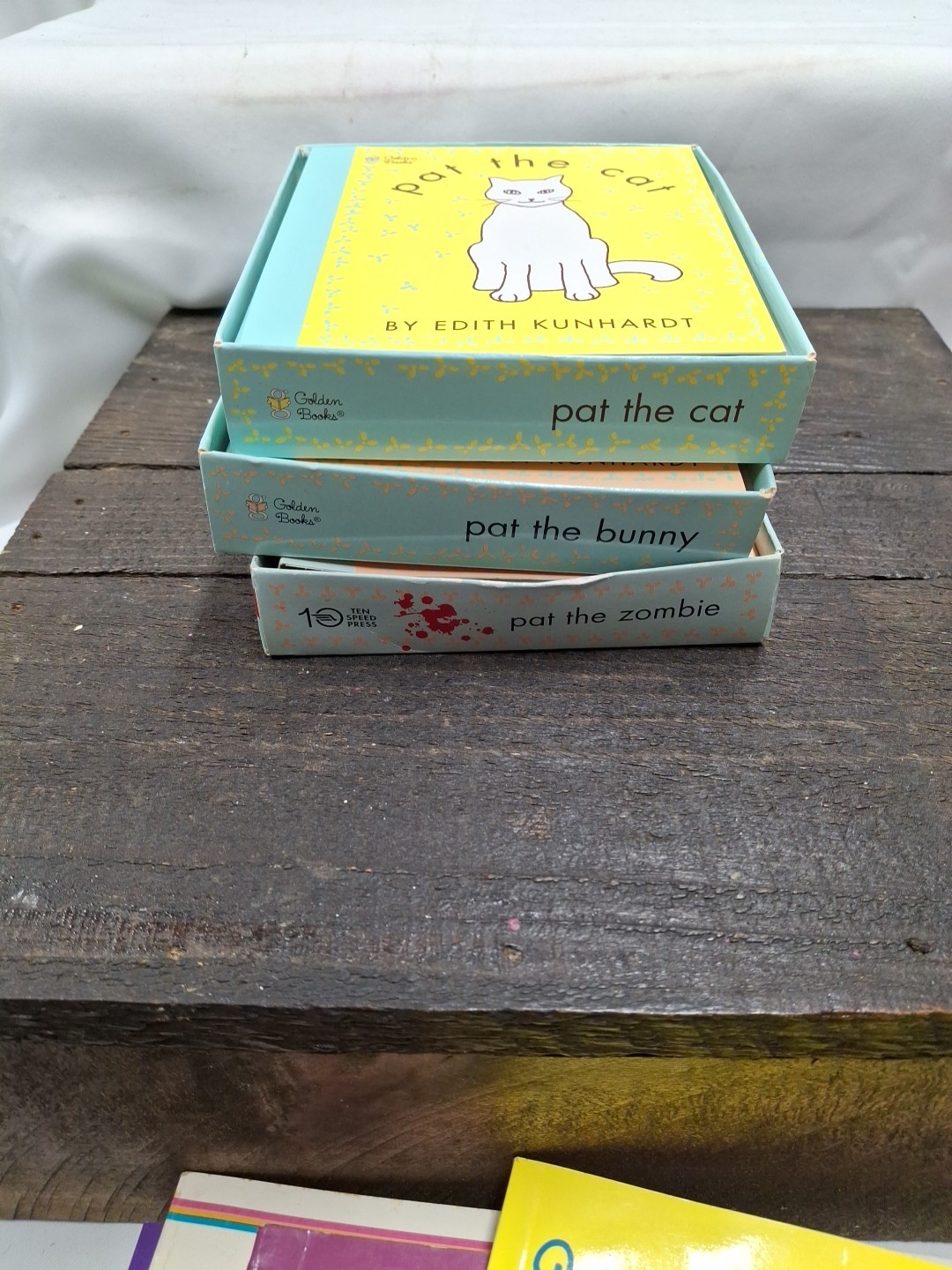 Lot Of 3 Pat The Cat ,Bunny,Zombie Golden Books & Ten Speed Press