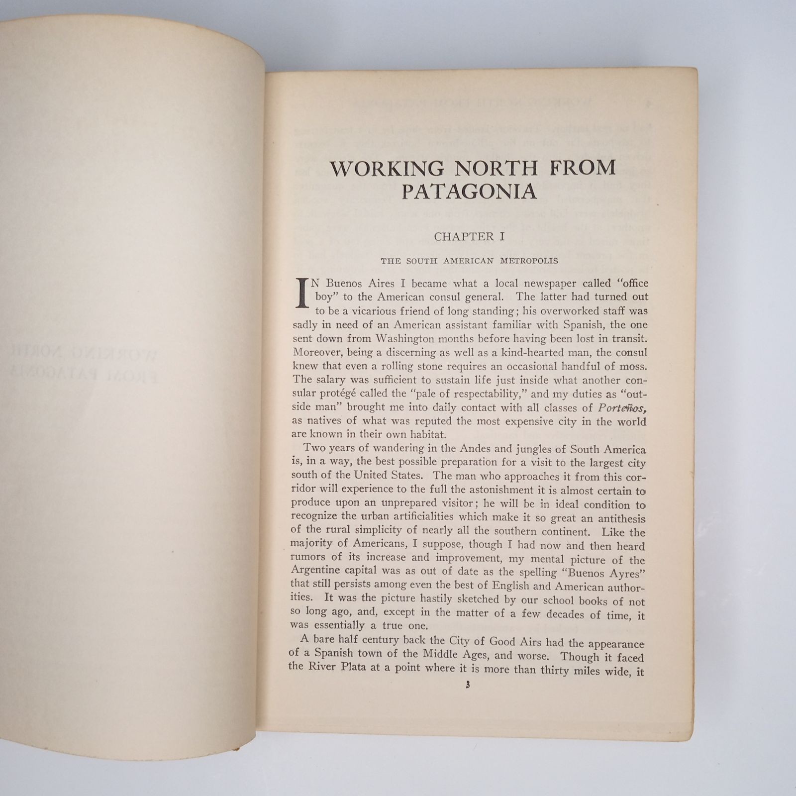 Working North from Patagonia Hardcover Book by Franck, Harry A. 1921 Vintage