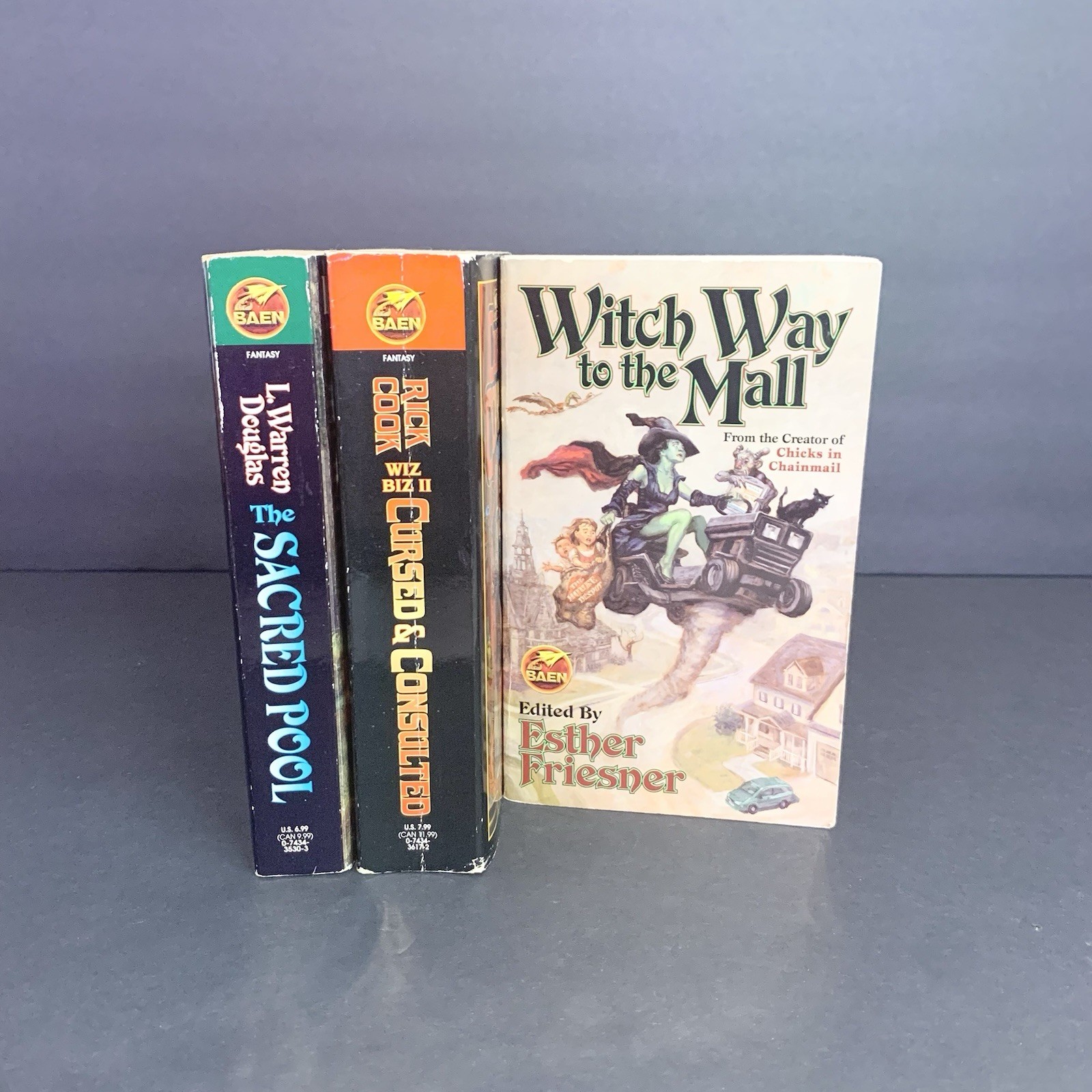 Baen Fantasy Books Varies Authors Witch Way to the Mall Paperback Lot of 3