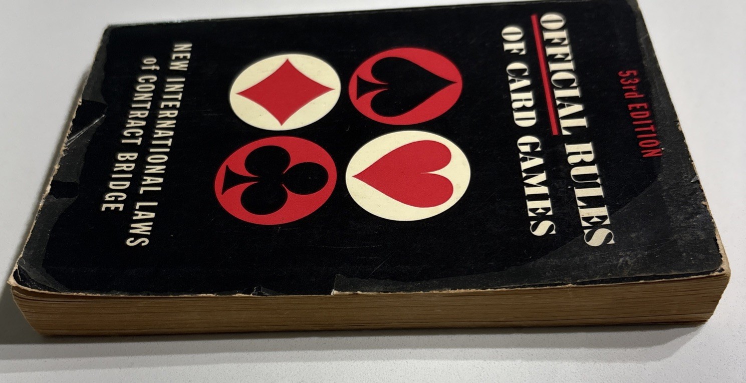 1963 Official Rules Of Card Games 53rd Edition Paperback Poker Bridge Canasta