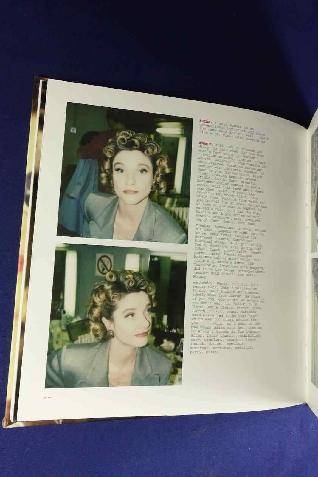 ABSOLUTELY FABULOUS CONTINUITY Jennifer Saunders 2001 HARDCOVER PHOTO BOOK
