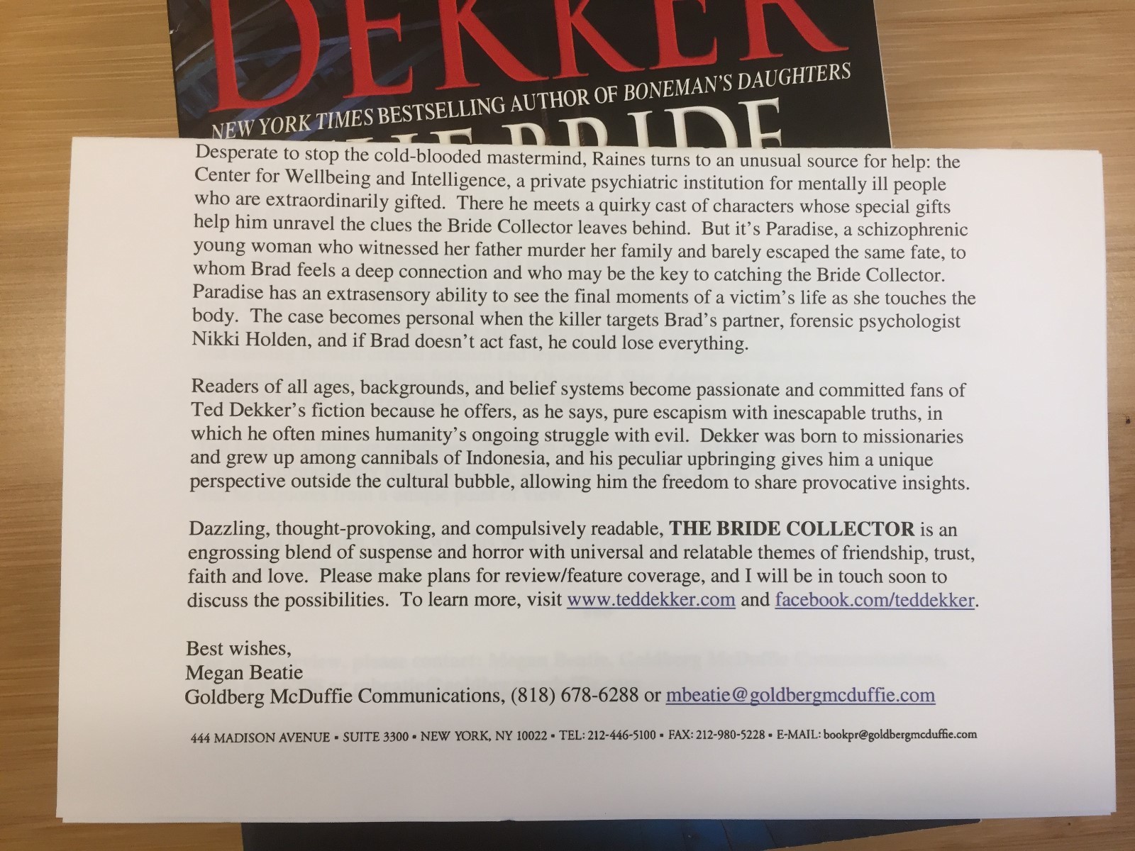Ted Dekker ~ Bride Collector + Priest’s Graveyard ~ Advance Reading Copy ~ RARE