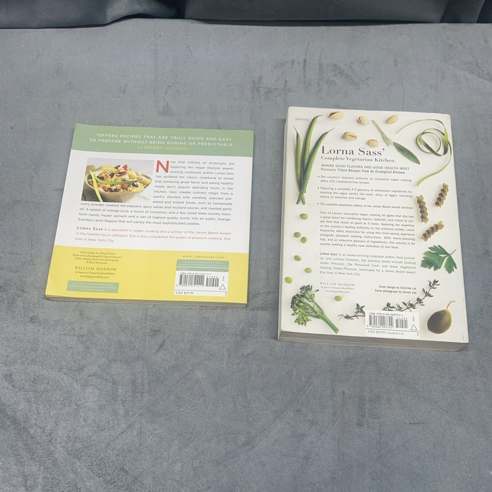 Vegan & Vegetarian Book Lot Lorna Sass’ Complete Vegetarian Kitchen & Short-Cut