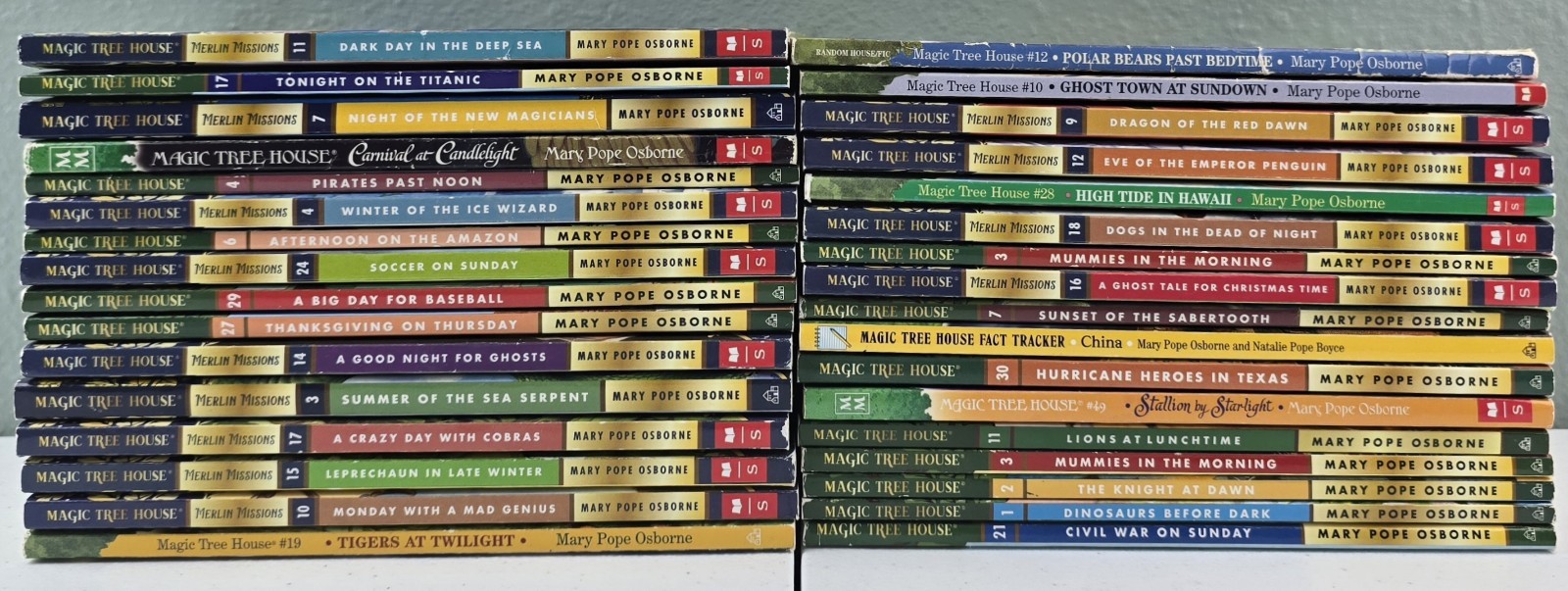 Lot Of 33 Magic Treehouse, Merlin Missions By Mary Pope Osborne