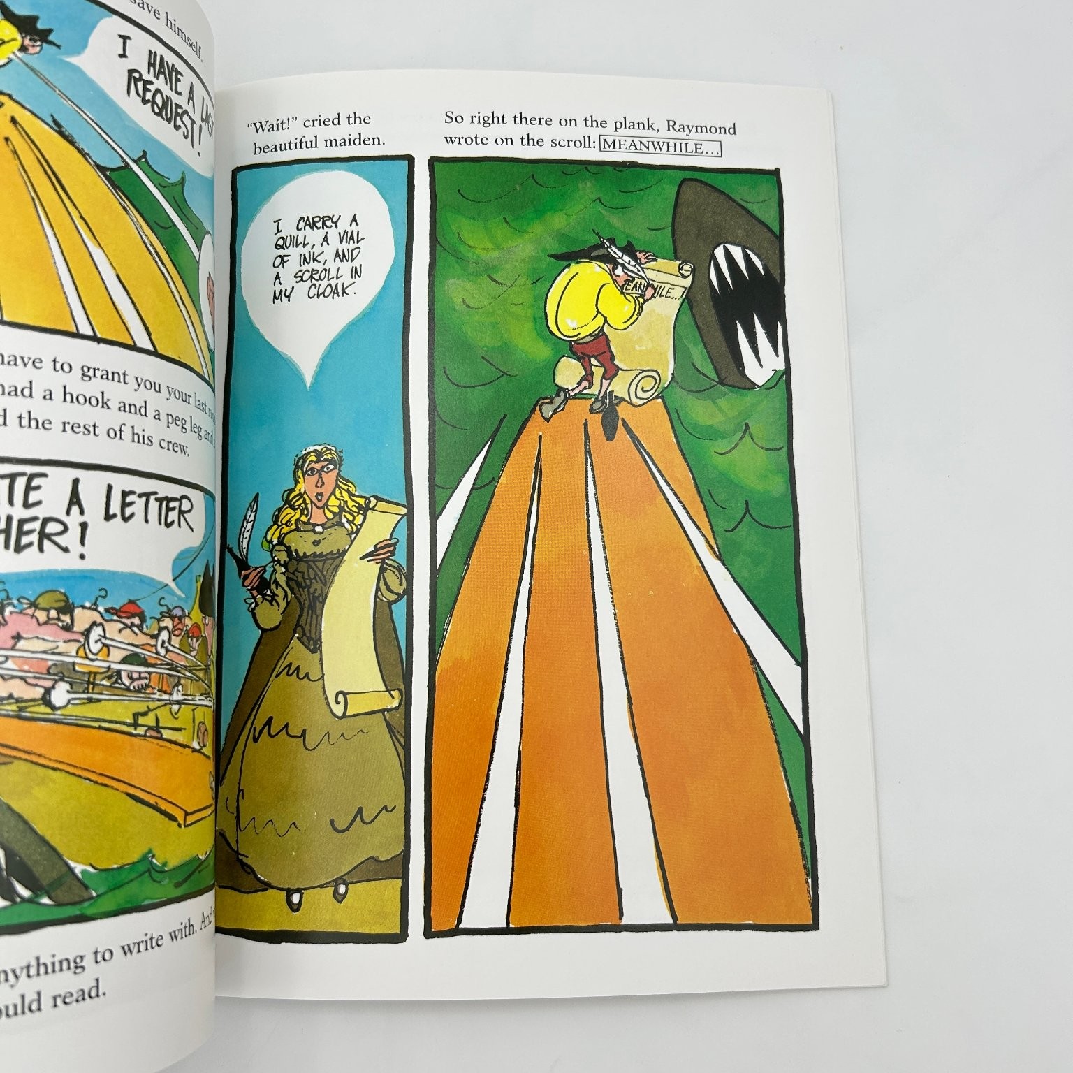 Meanwhile… Jules Feiffer 1997 Signed Inscribed Picture Book HarperCollins