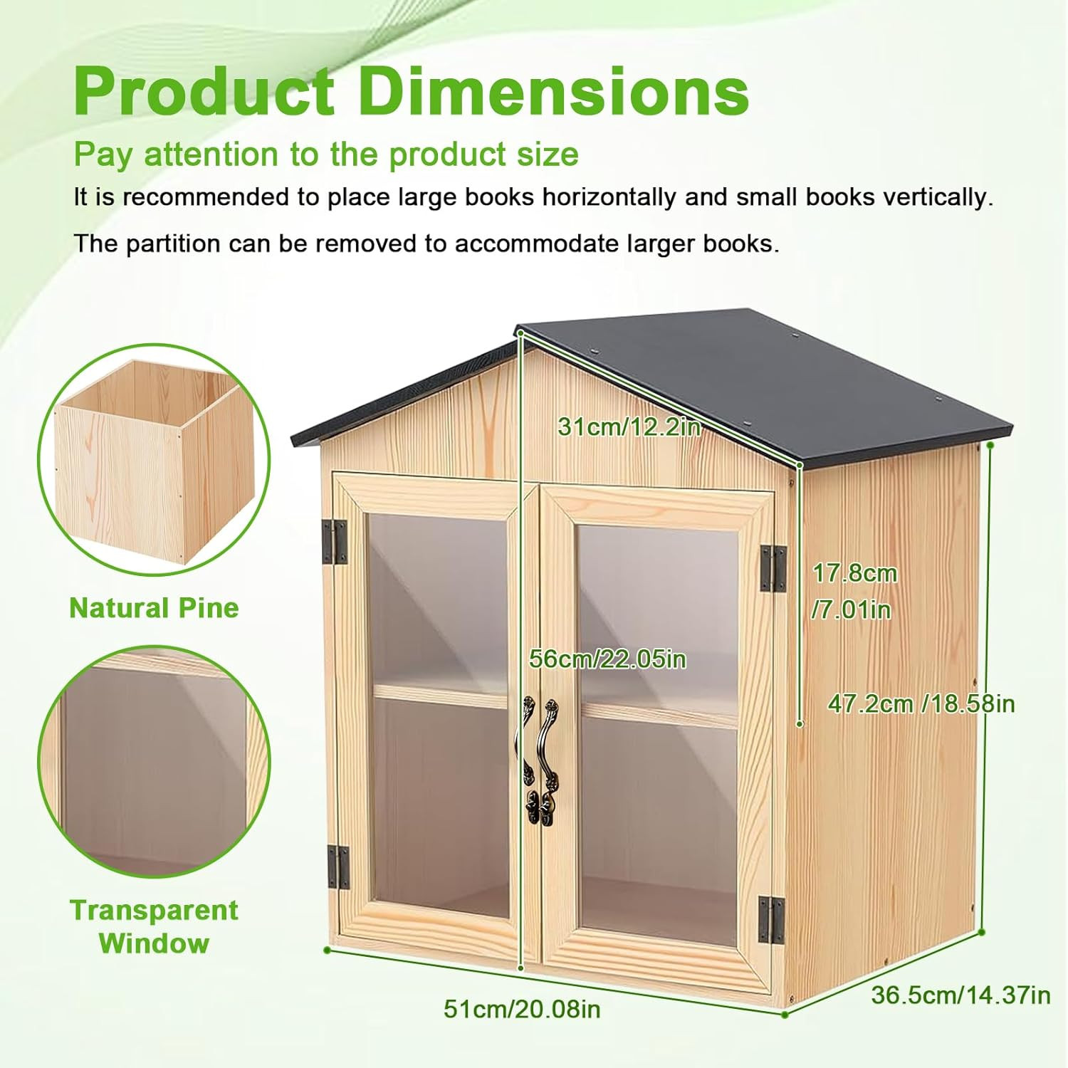 Little Library Box Outdoor Wooden outside Library Book Box Literature Exchange B
