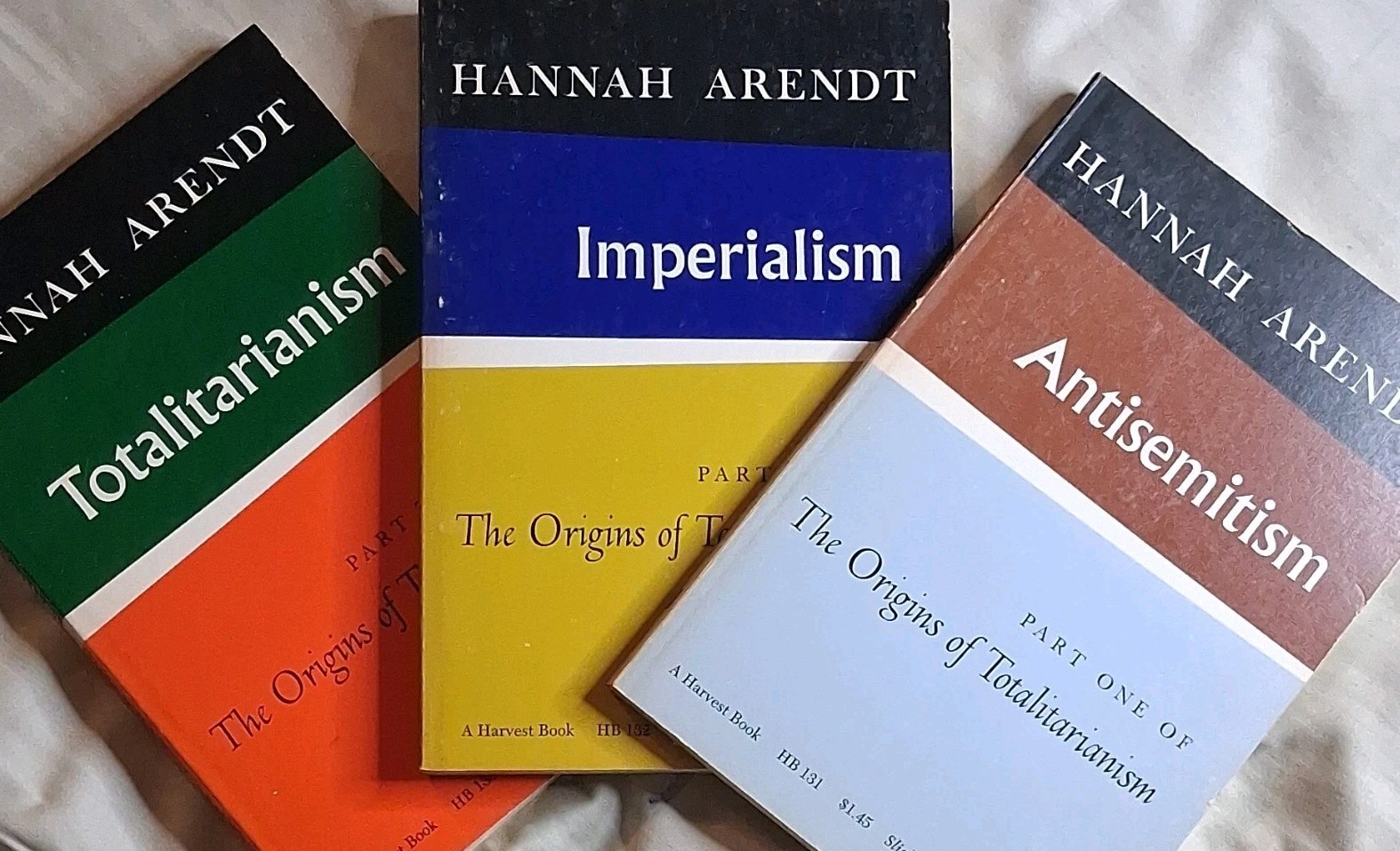Hannah Arendt The Origins of Totalitarianism Trilogy PB Set 1970 HB 131-133