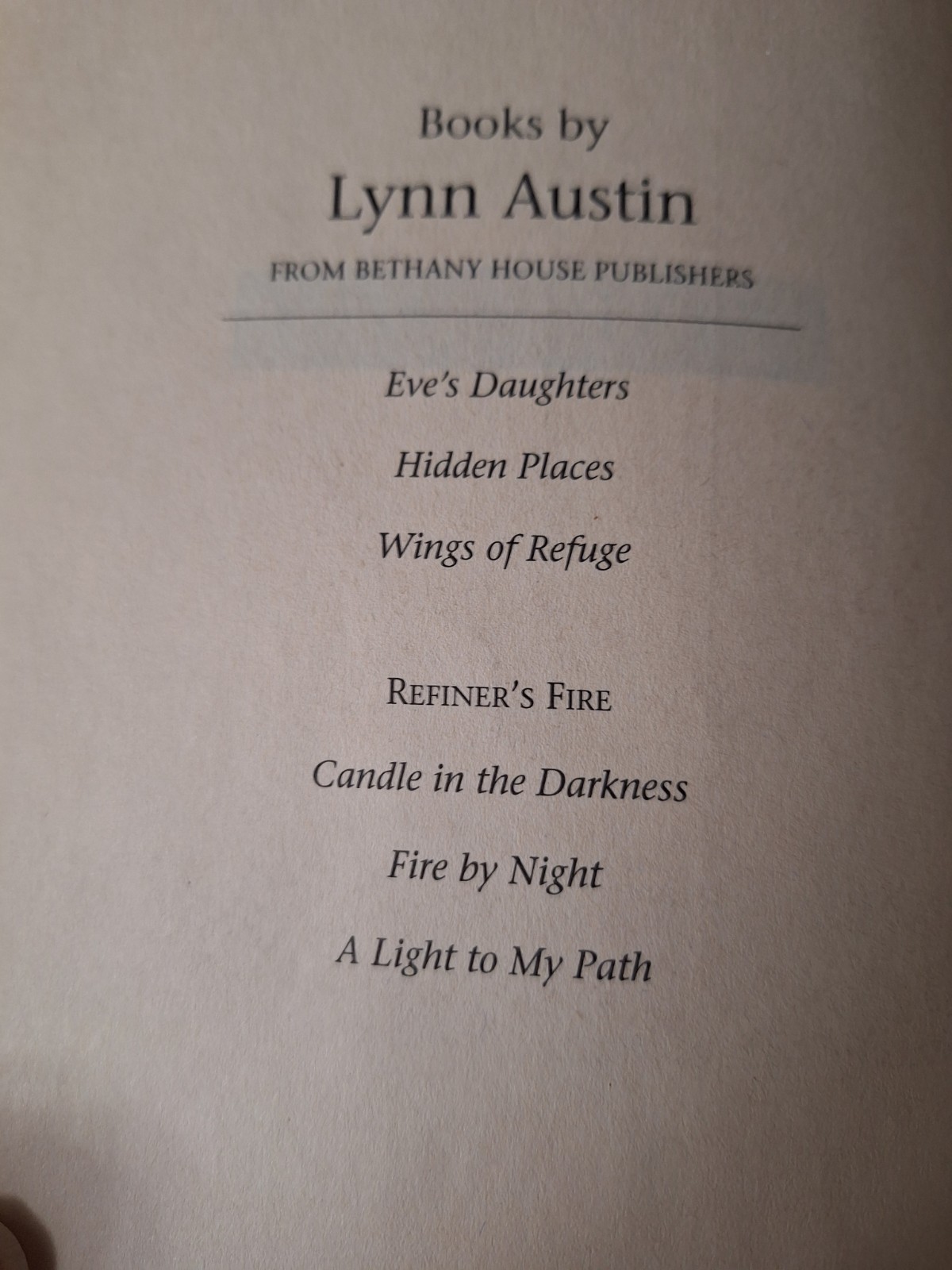 EVE’S DAUGHTER~ Novel By LYNN AUSTIN~Fiction~428 Pages~#3912