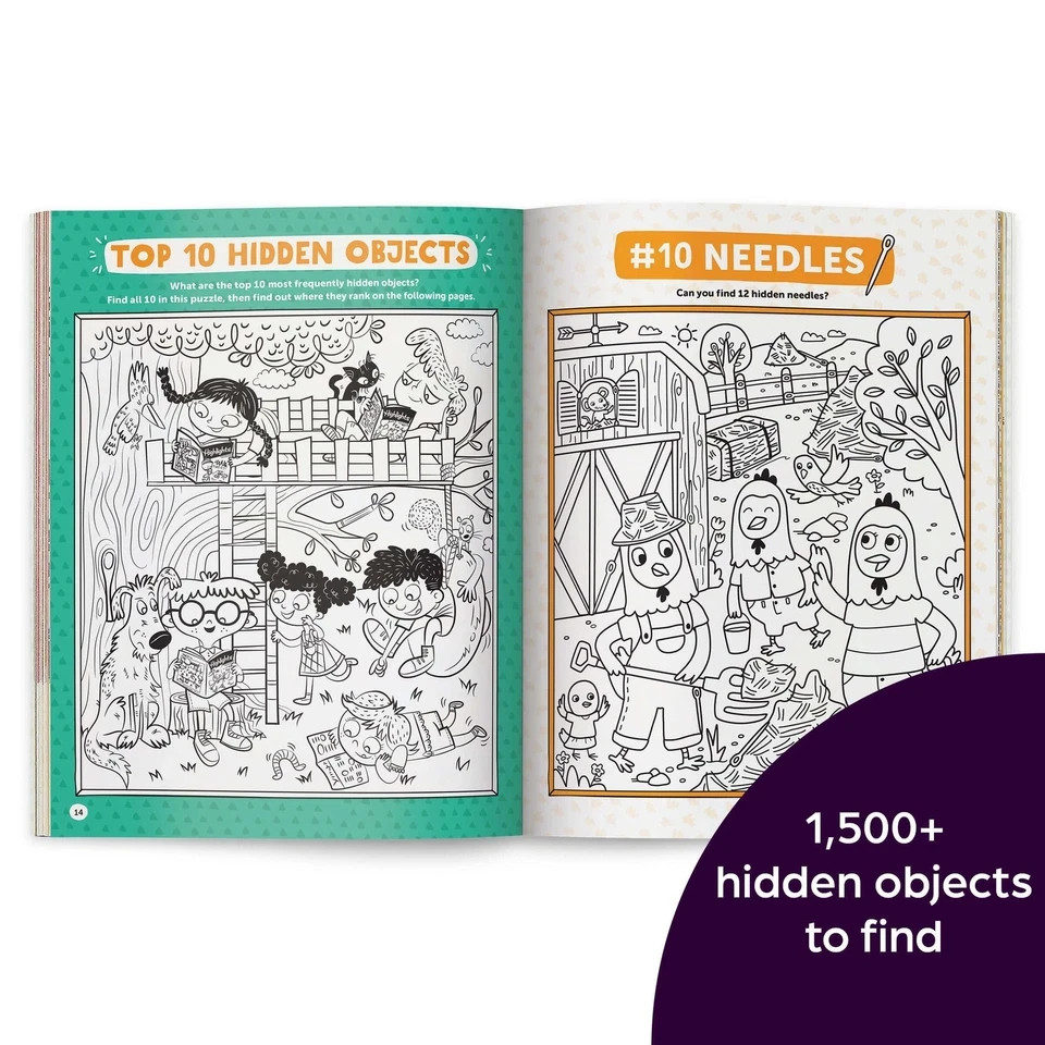 Hidden Pictures Puzzle Book Find 1,550+ Hidden Objects Fun Brain Games NEW