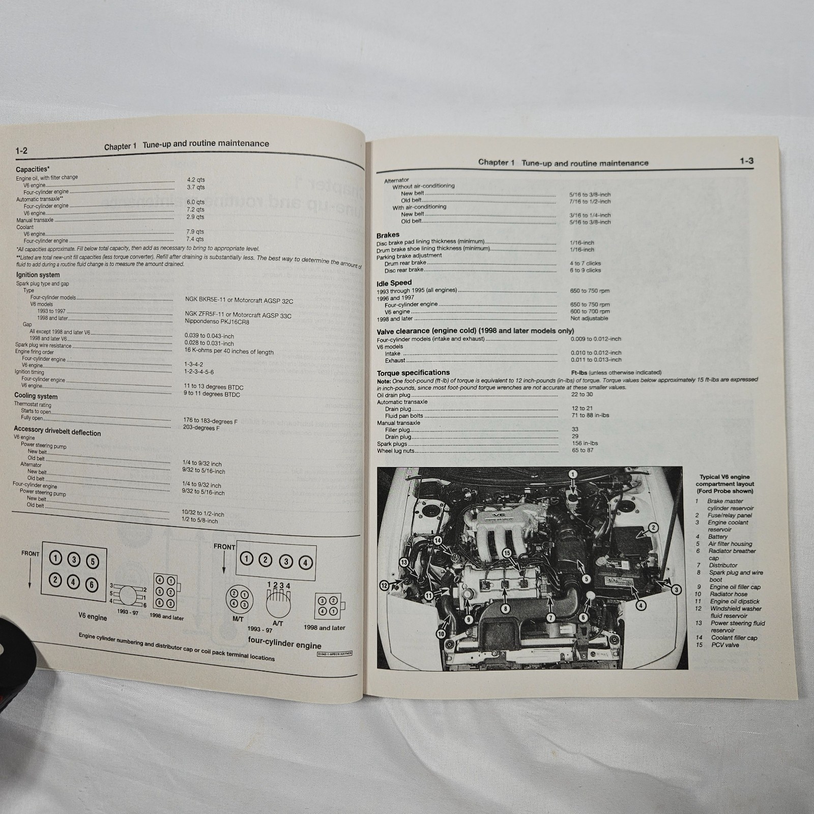 Haynes Repair Manual Mazda 626 & MX-6 Ford Probe 1993-2002 61042 Like New