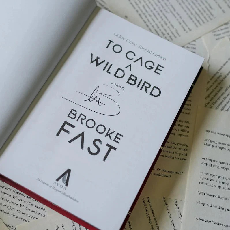 LitJoy Exclusive To Cage a Wild Bird Brooke Fast Signed HC Sealed Art Edges NEW