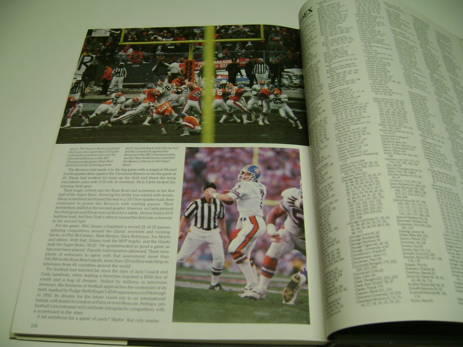 Huge 1987 Hardcover Book THE PICTORIAL HISTORY OF FOOTBALL,420 Pages Many Photos