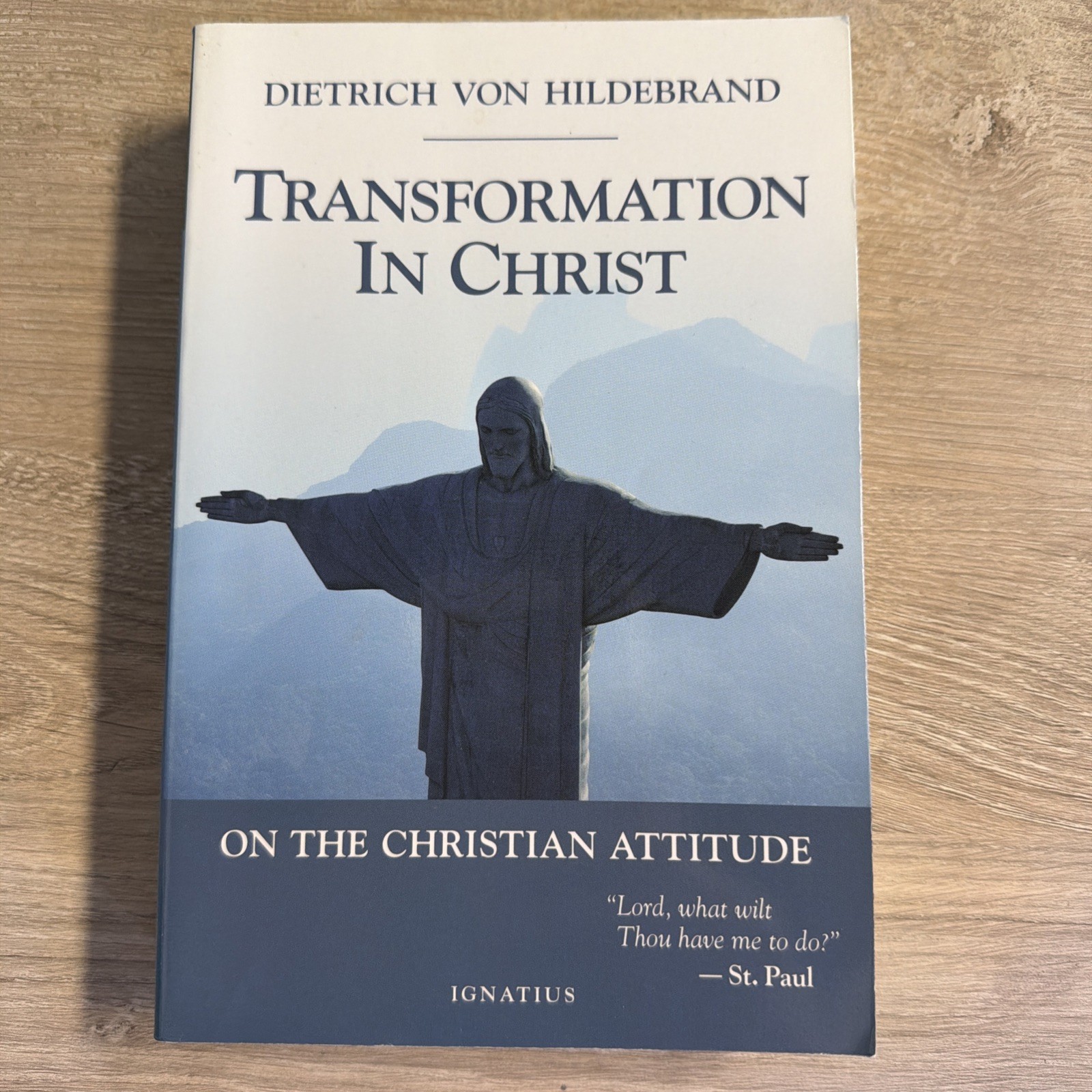 Transformation in Christ by Dietrich Von Hildebrand (2001, Trade Paperback)