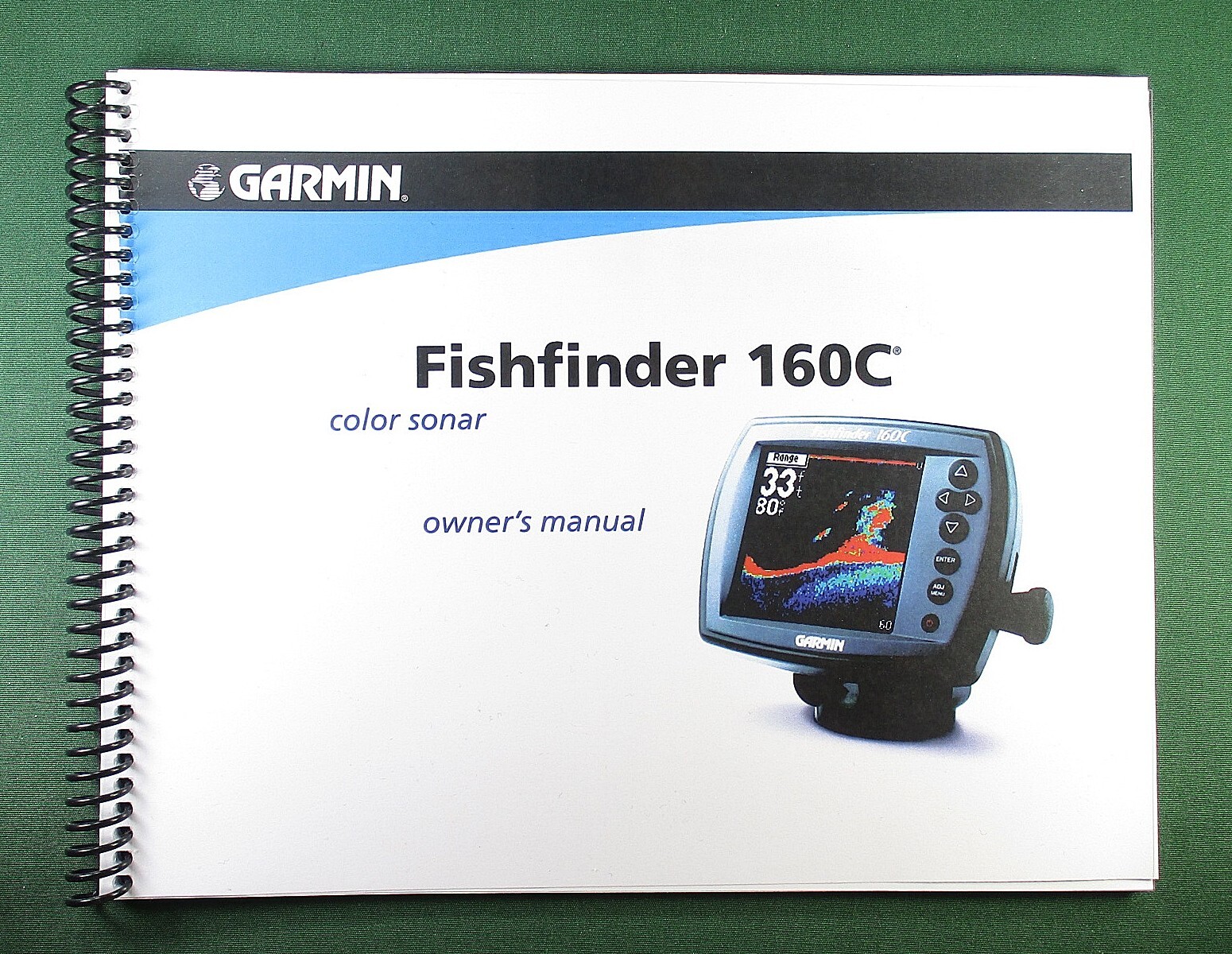 Garmin Fishfinder 160C Owner’s Manual: Full Color 34 Pages & Protective Covers!
