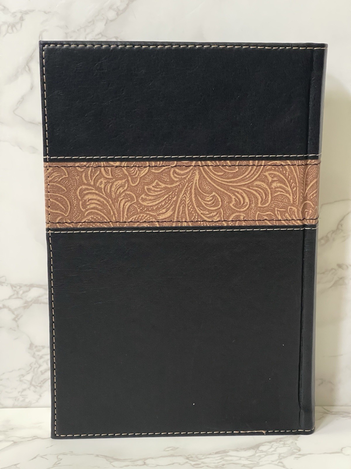 NKJV Reader’s Bible Black Brown Tooled Leathertouch New w/ Box Single Column