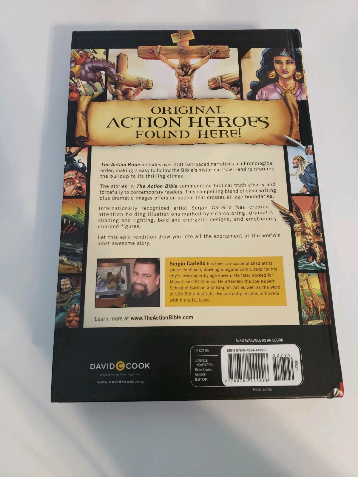 The Action Bible : God’s Redemptive Story (Hardcover) Signed By Sergio Cariello