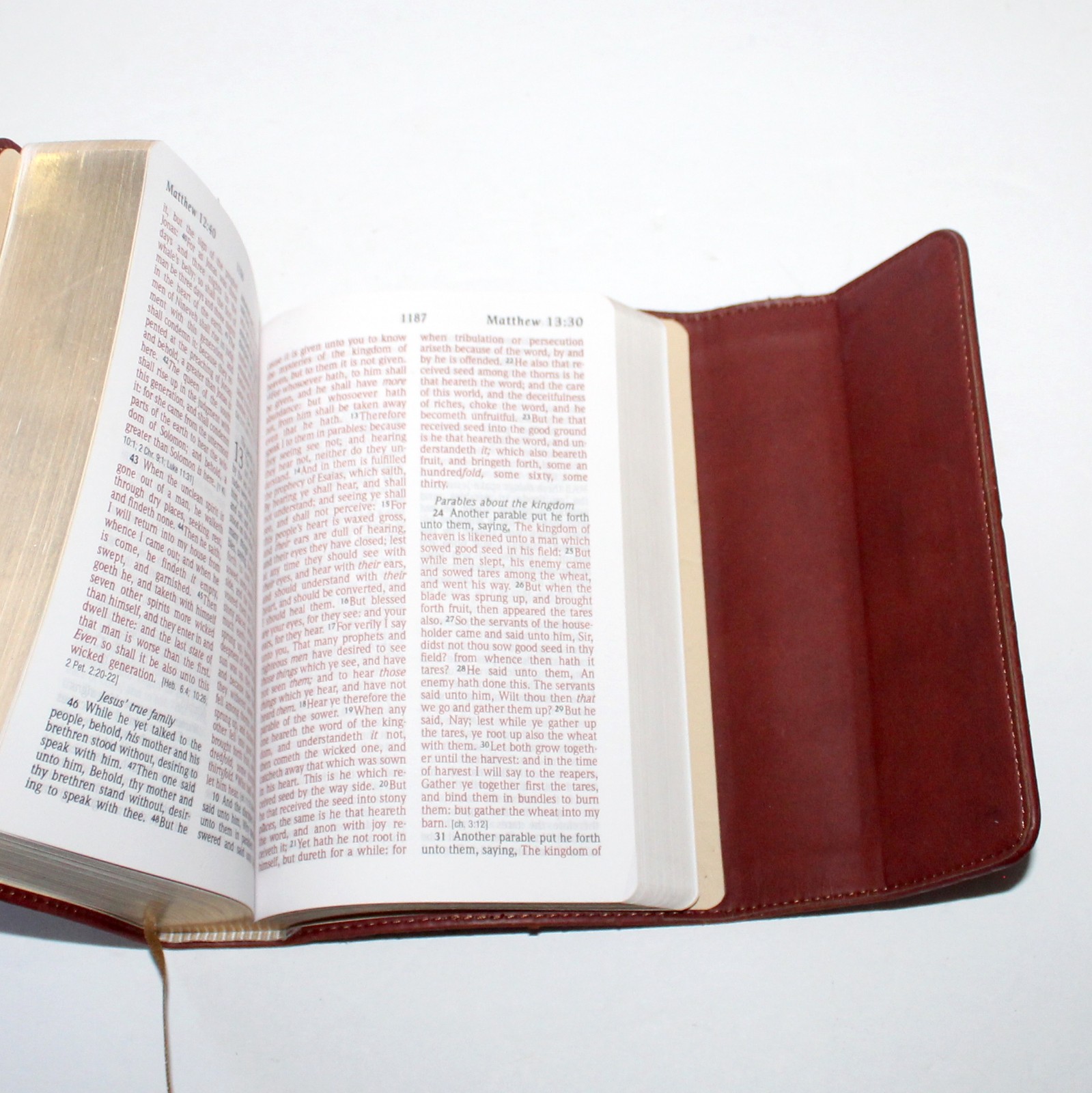 Holy Bible KJV Reference Edition Hendrickson faux leather flap