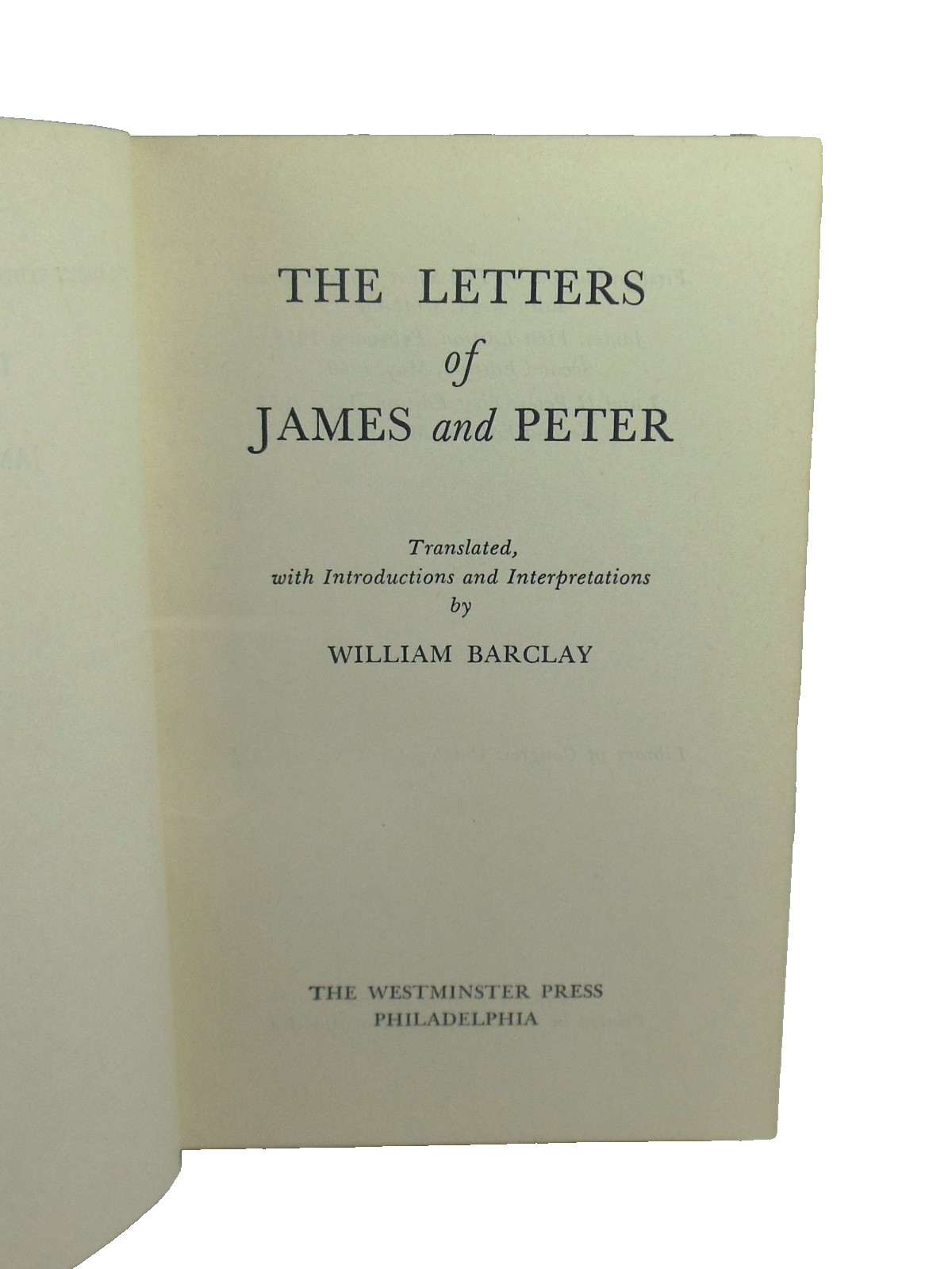 Daily Bible Study Letters of James First and Second Peter by William Barclay HB