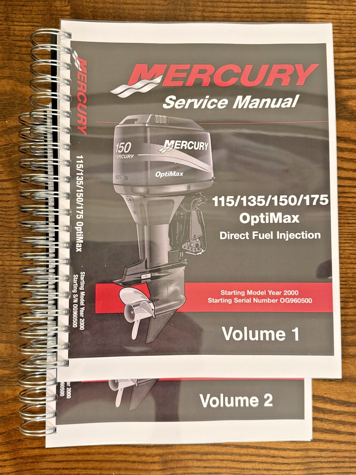 MERCURY 115 135 150 175 OPTIMAX DIR FUEL INJ SERVICE MANUAL , COVERS, FOLDOUTS