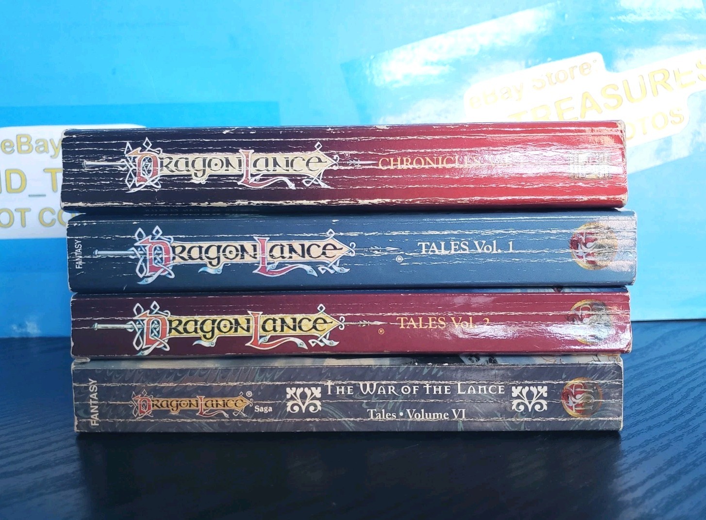 LOT OF 11 *VINTAGE* DRAGONLANCE PAPERBACK BOOKS 1984-2000 tsr d&d Dragons Used