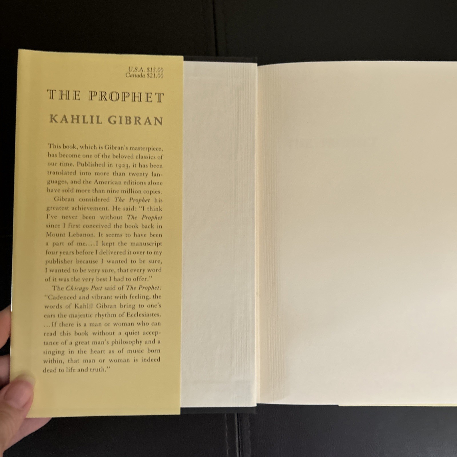 The Prophet (A Borzoi Book) Hardcover – 1923 by Kahlil Gibran 2003