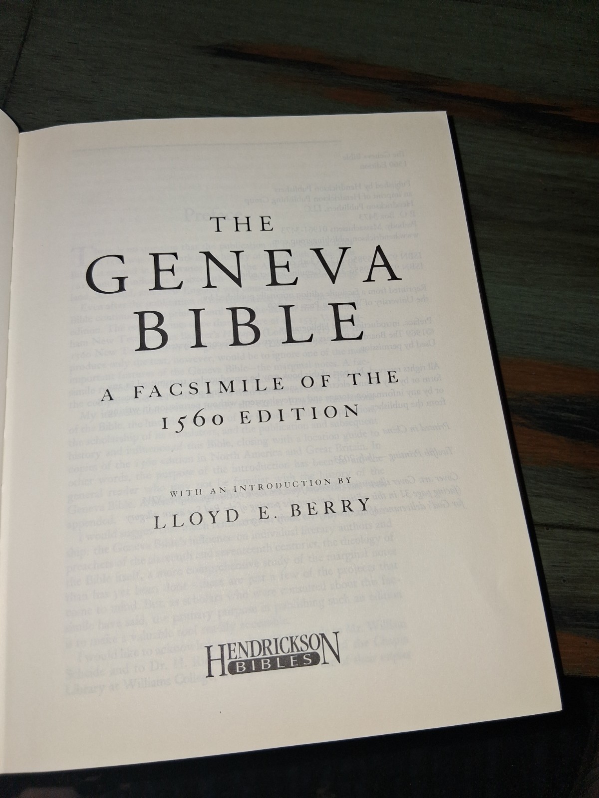 The Geneva Bible: 1560 Edition by Hendrickson Bibles – Hardcover – 12th printing