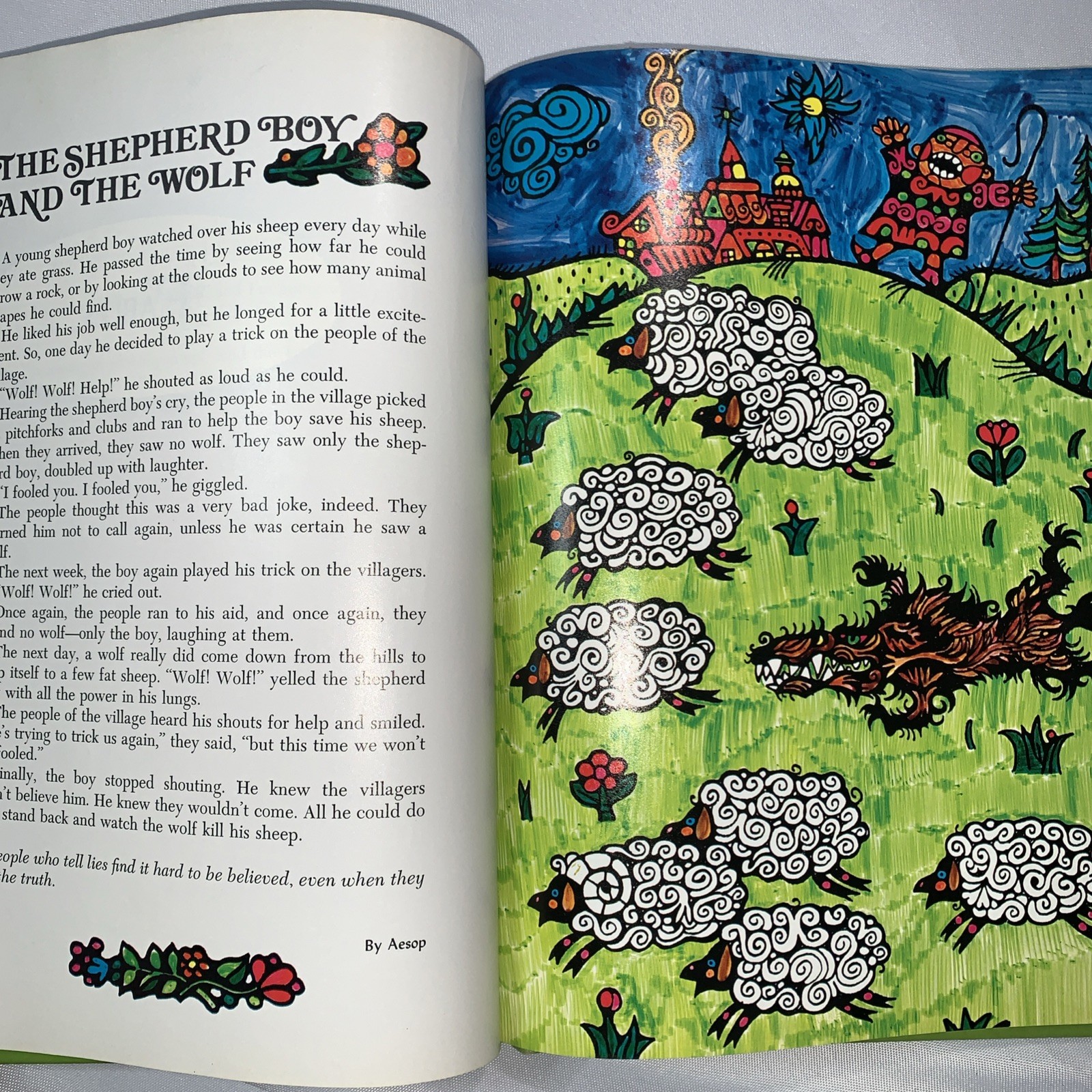 Childcraft Vol 2 Stories Fables Book VTG The How & Why Library 1970’s Hardback